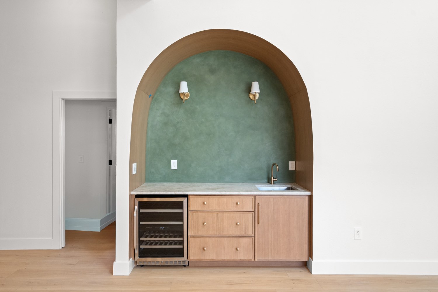 Detailed finish work in a completed Revival renovation